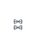 Nature Baby Bow Hair Clips 2 Pack in Bluebelle Check