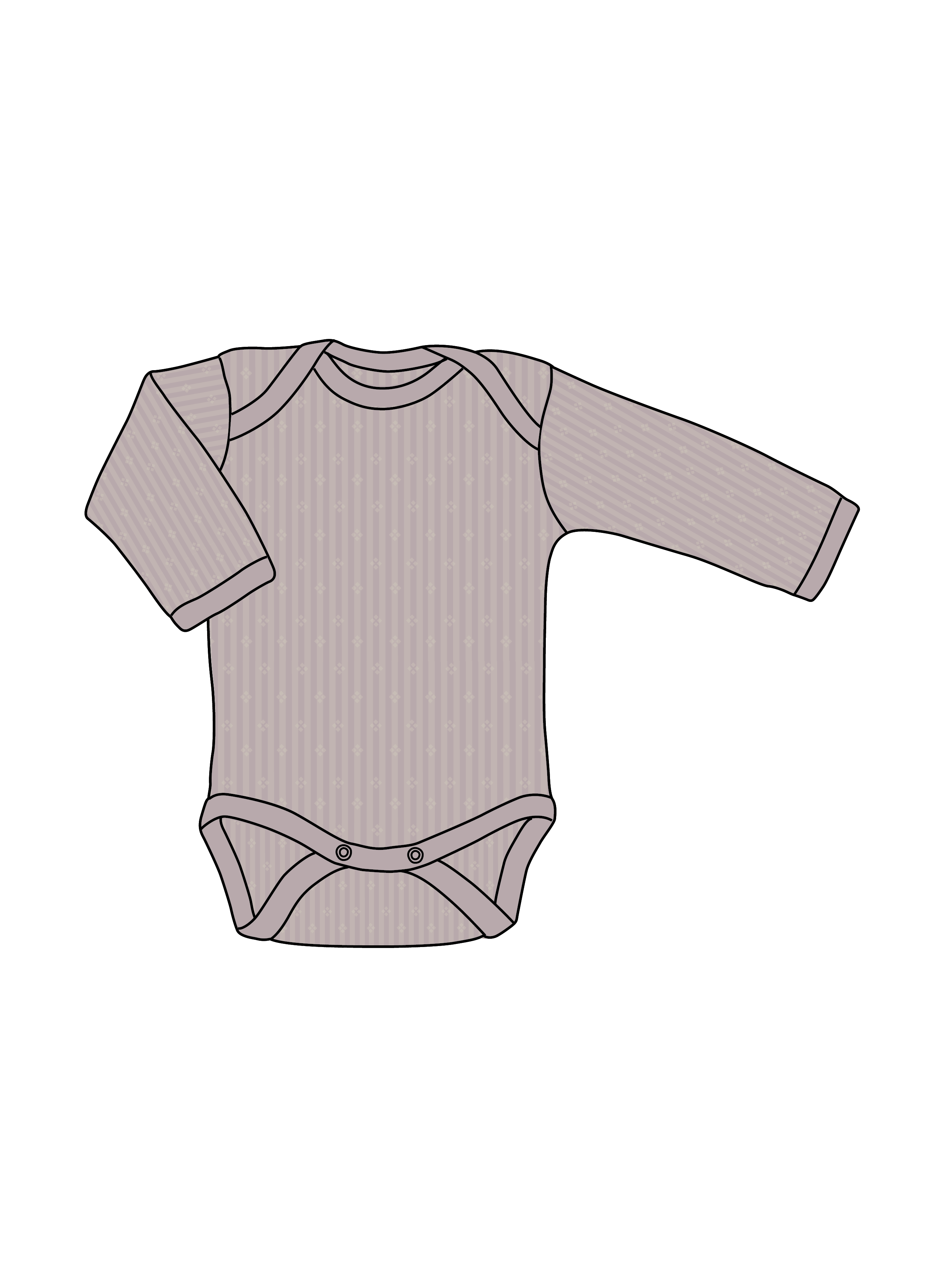 Nature Baby Merino Wool Long Sleeve Bodysuit Pointelle in Lilac