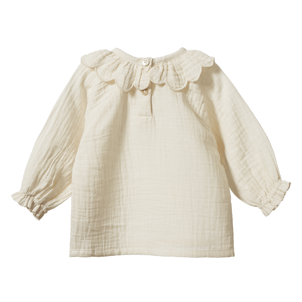 Nature Baby Ruffle Cameron Blouse in Natural