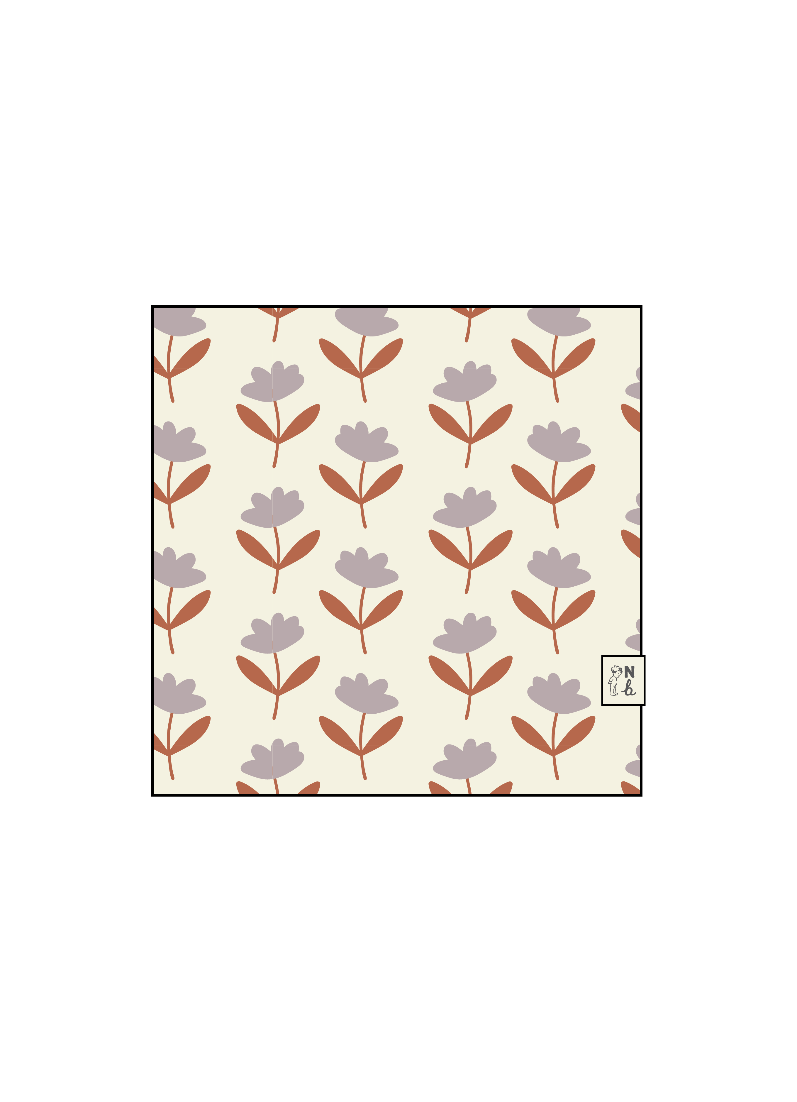 Nature Baby Muslin Wrap in Fleurette Print