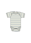 Nature Baby Short Sleeve Bodysuit in Stripe Trio