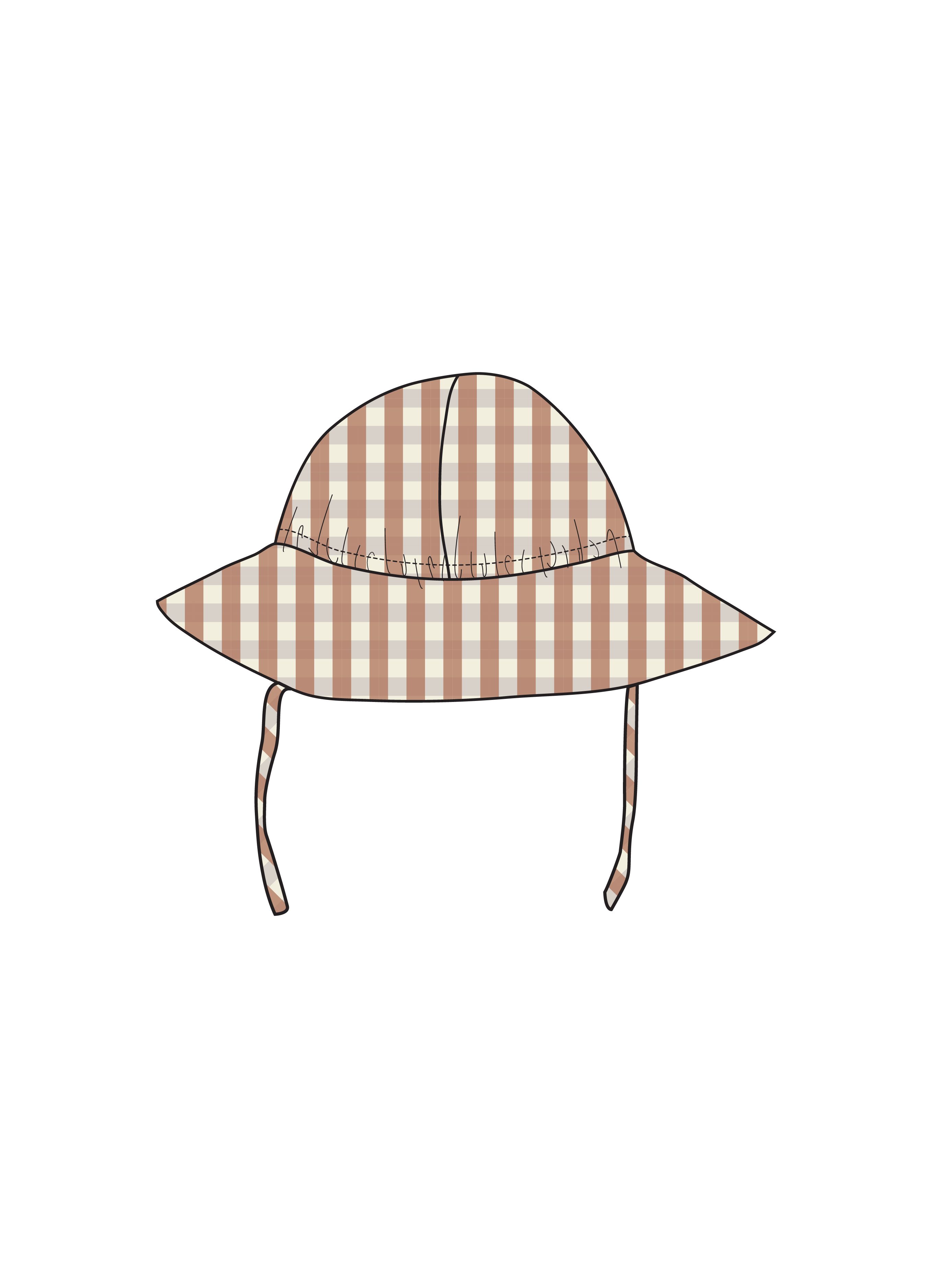Nature Baby Sunhat in Dandelion Gingham