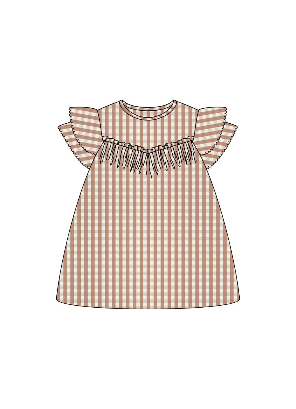 Nature Baby Una Dress in Dandelion Gingham