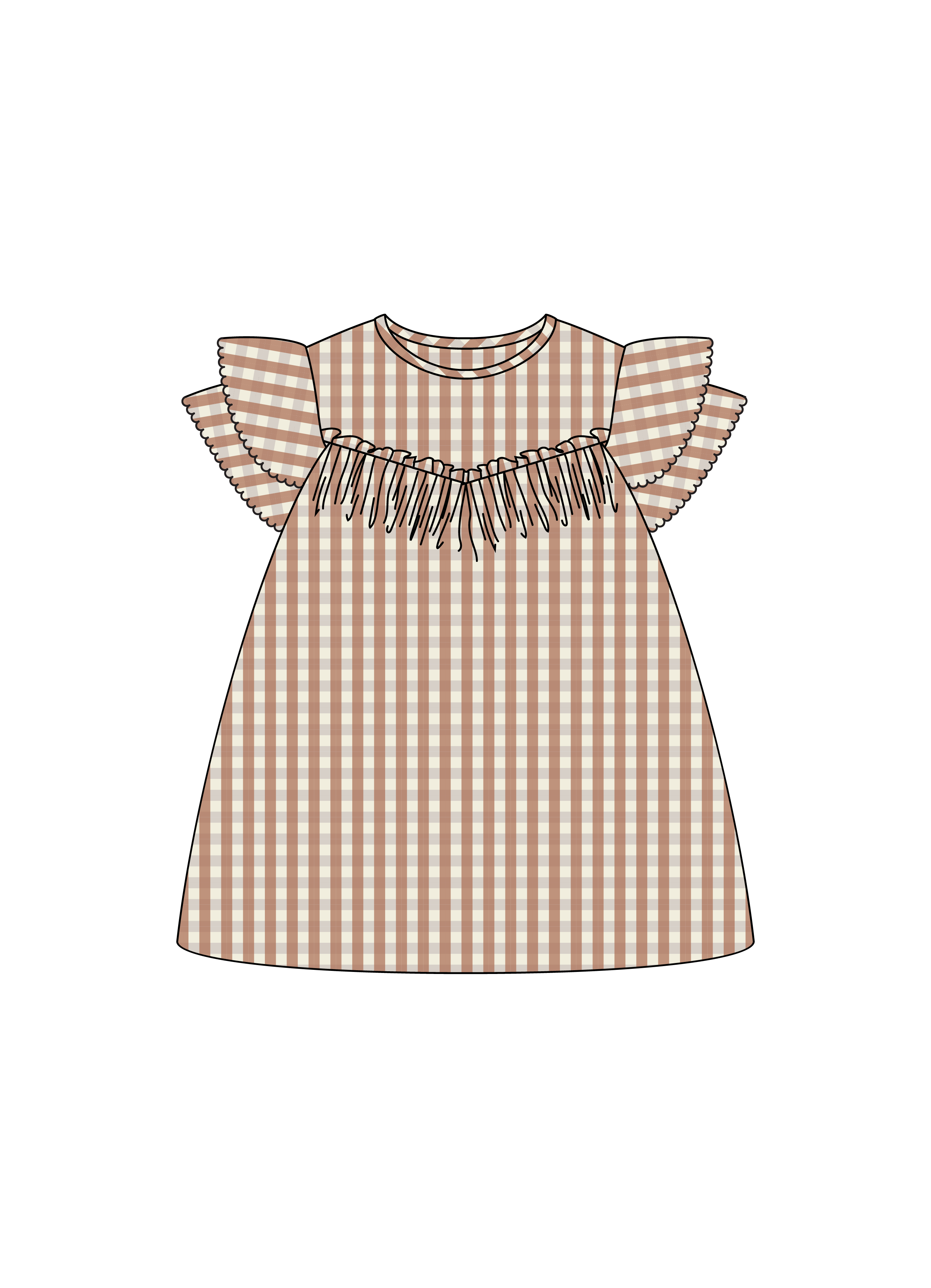 Nature Baby Una Dress in Dandelion Gingham
