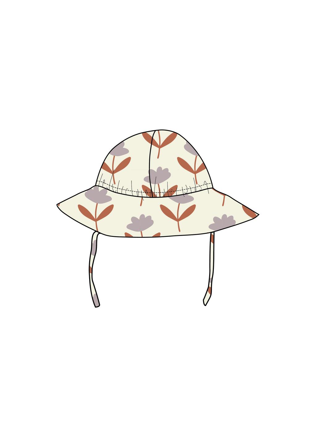 Nature Baby Muslin Sunhat in Fleurette Print