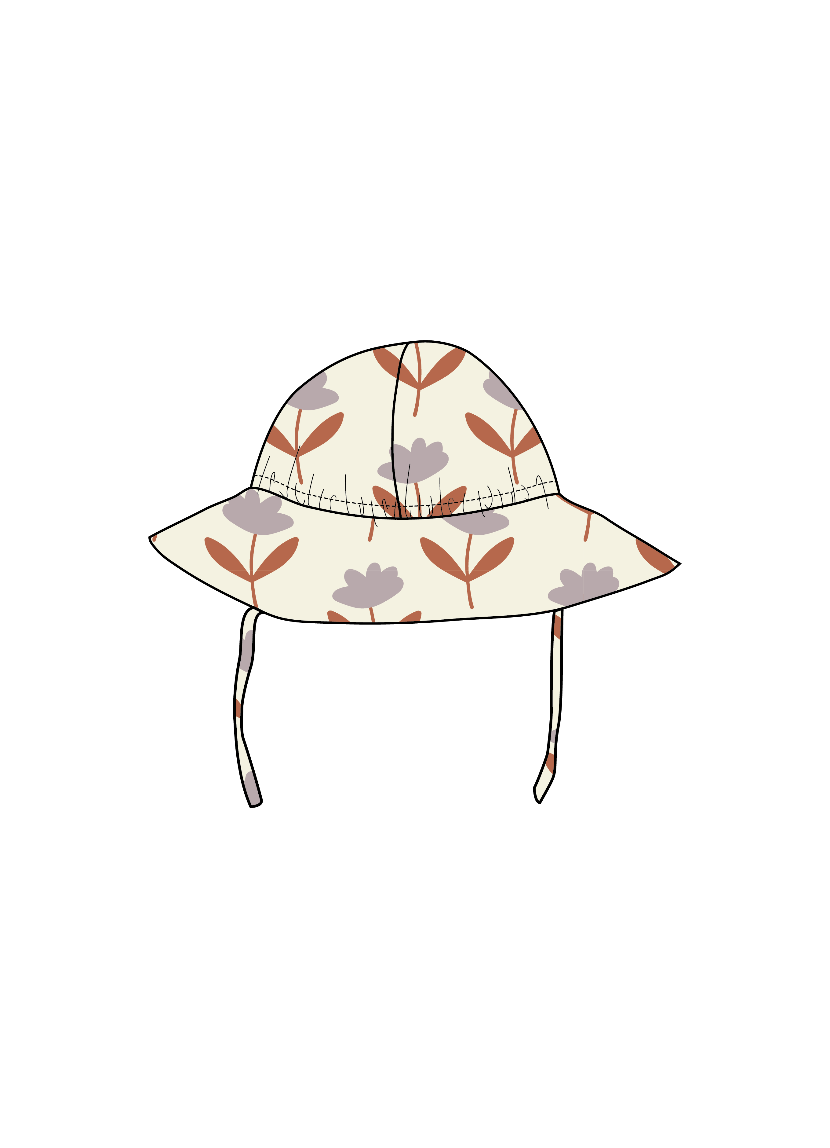 Nature Baby Muslin Sunhat in Fleurette Print