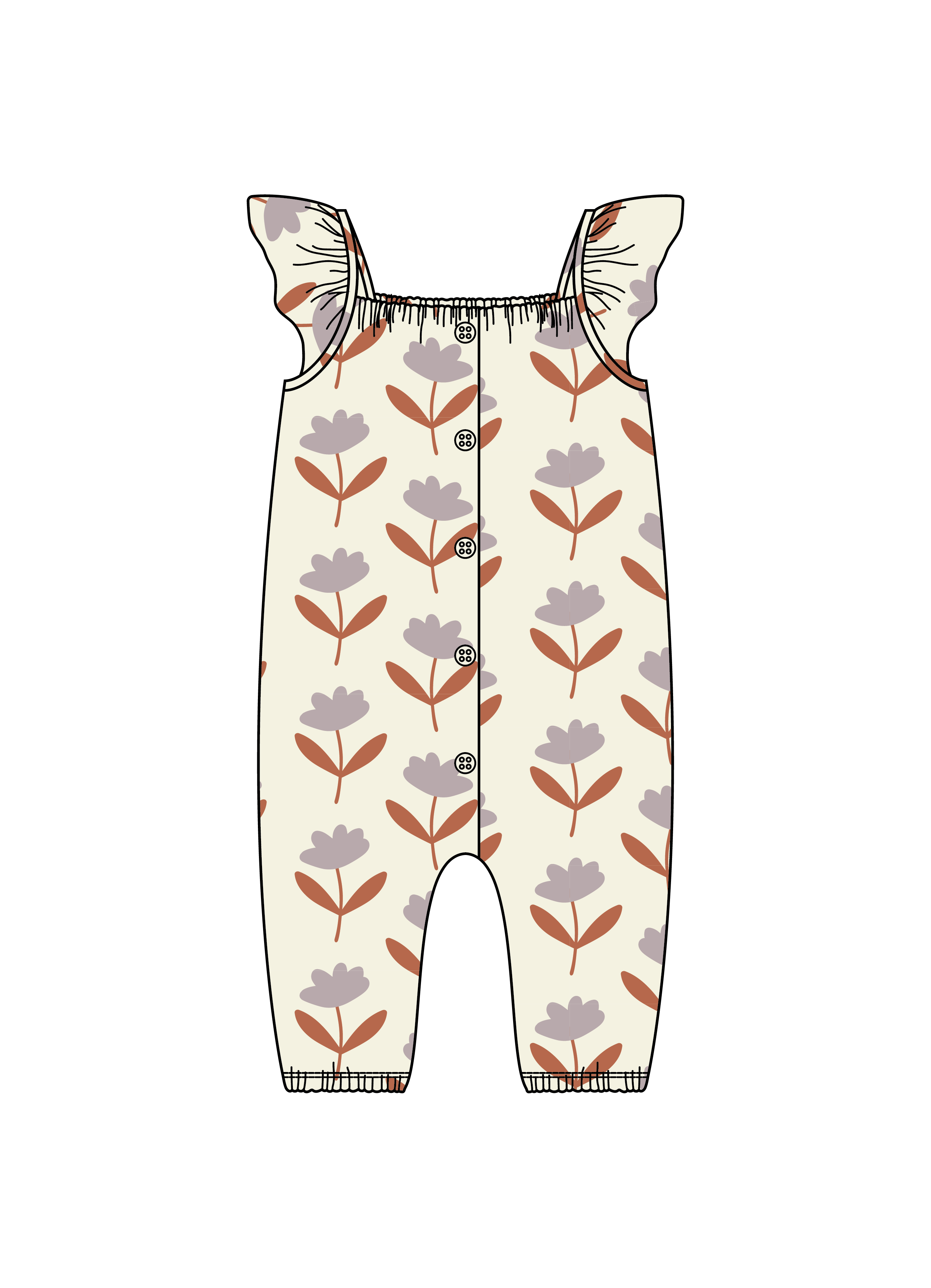 Nature Baby Tilda Suit Muslin in Fleurette Print
