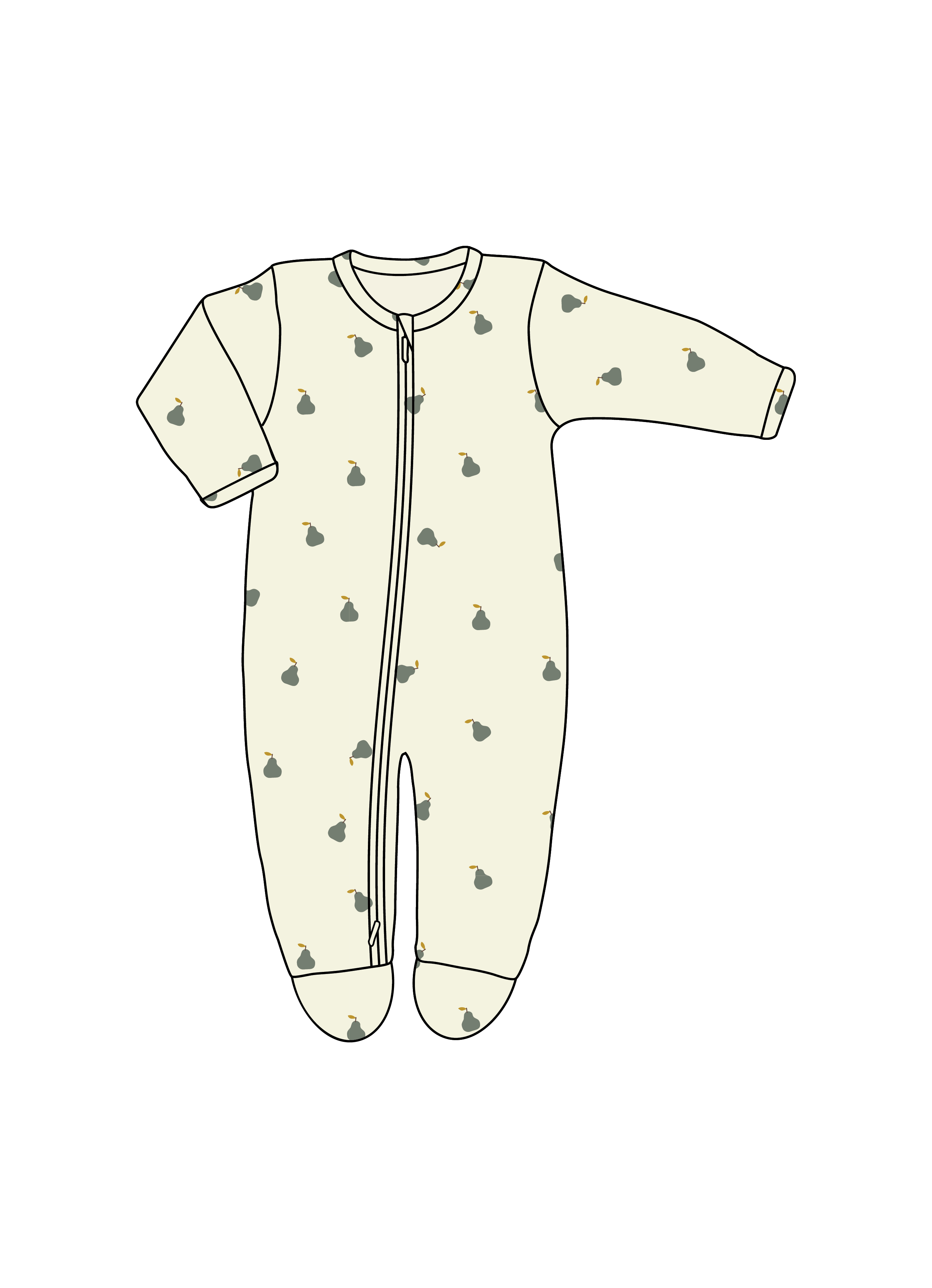 Nature Baby Dreamlands Suit in Petite Pear Print