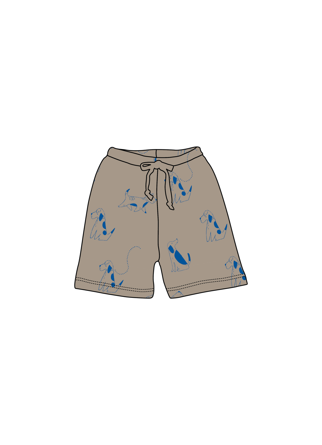 Nature Baby Jimmy Shorts in Dog Walks Print