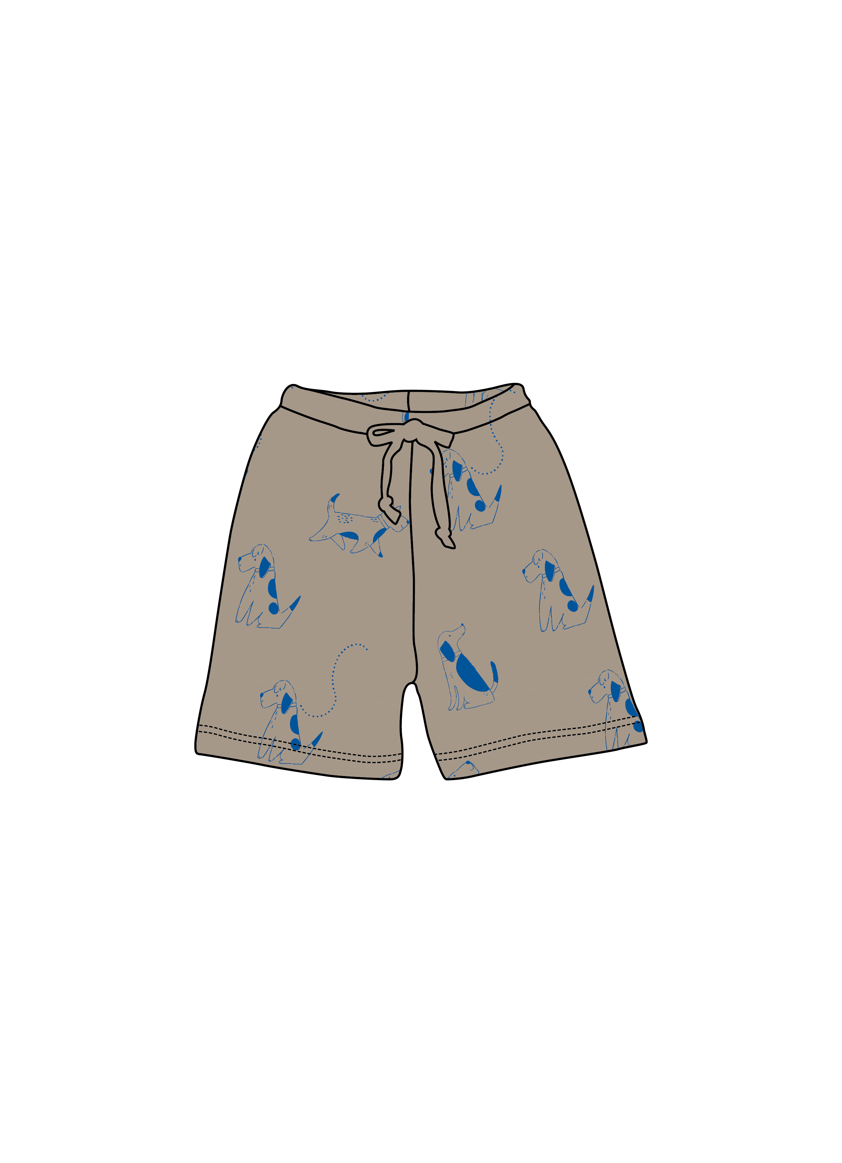 Nature Baby Jimmy Shorts in Dog Walks Print