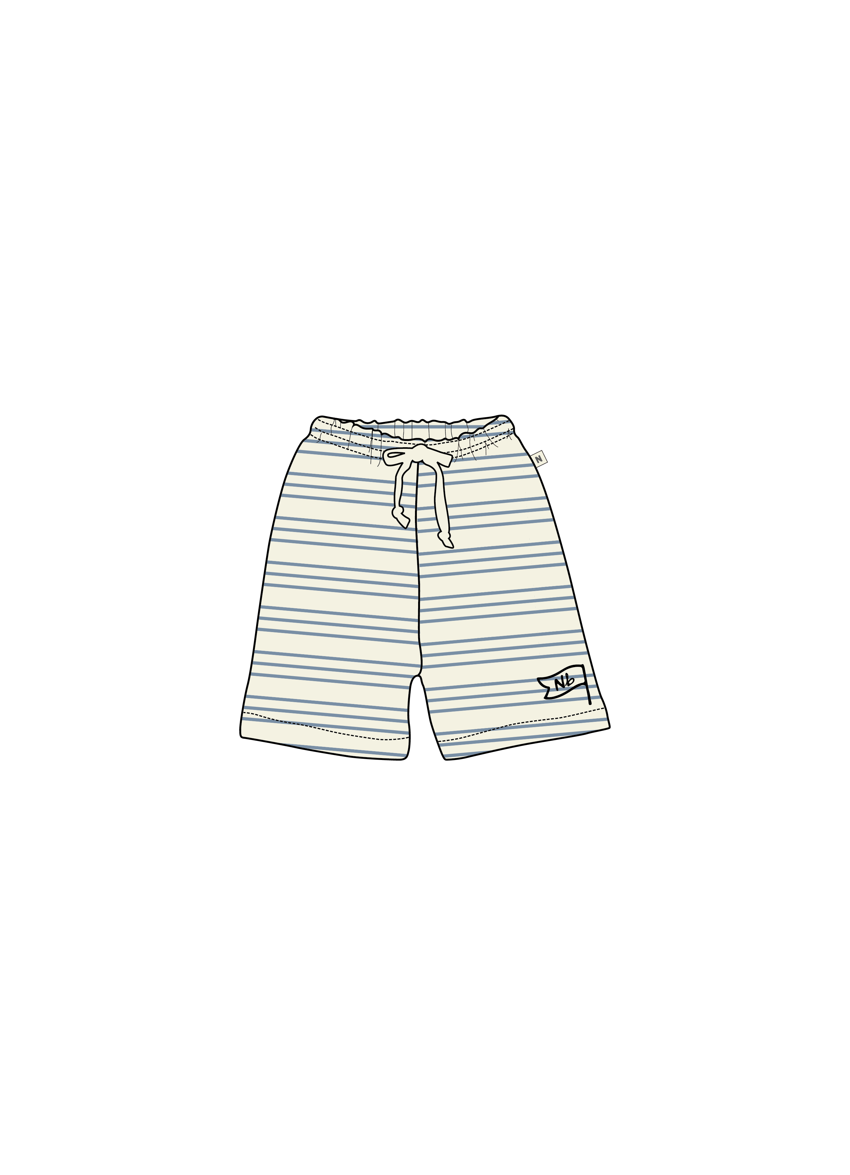 Nature Baby Jimmy Shorts Sweatshirting in Stripe Trio
