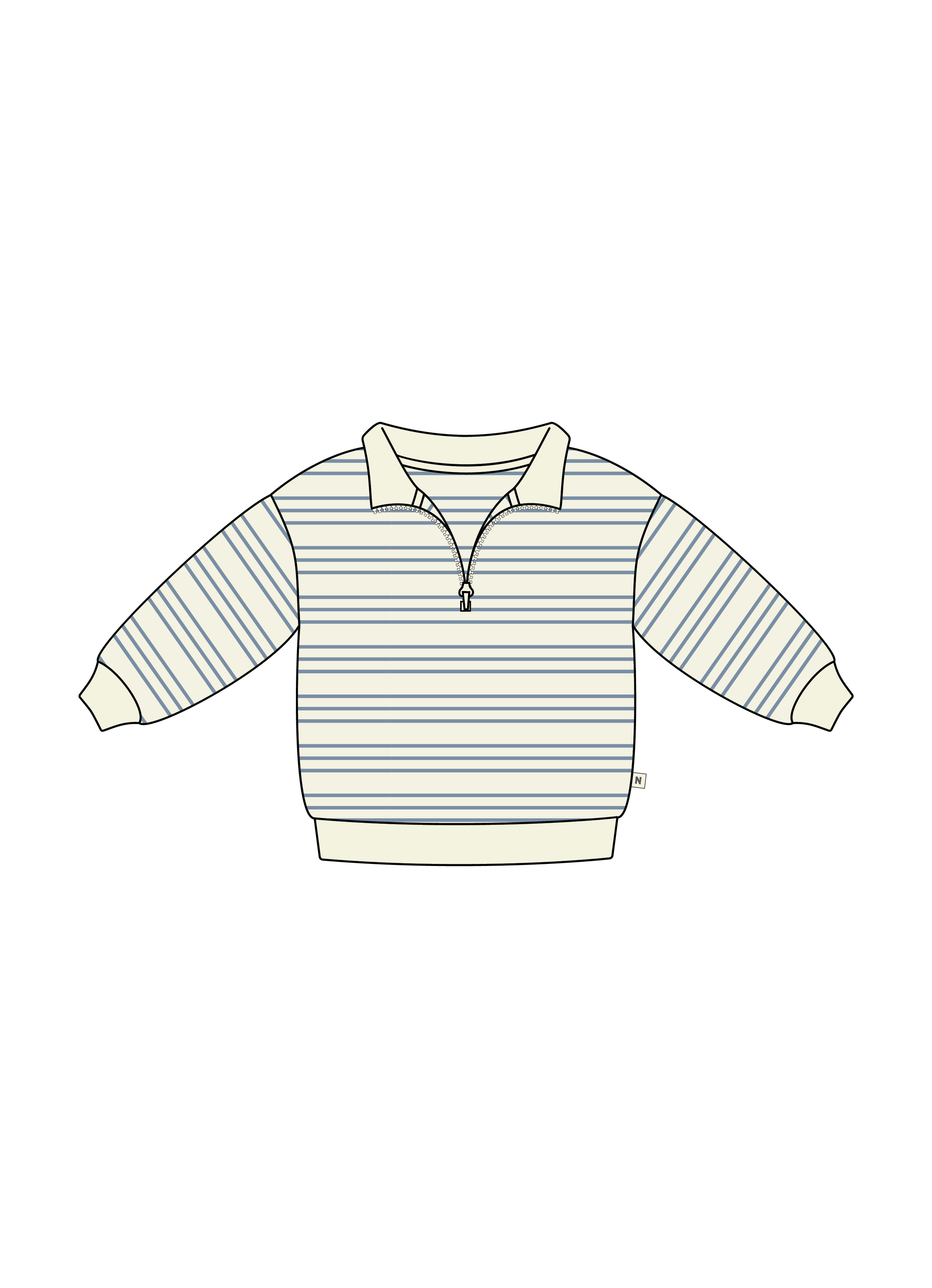 Nature Baby Camper Sweatshirt in Stripe Trio