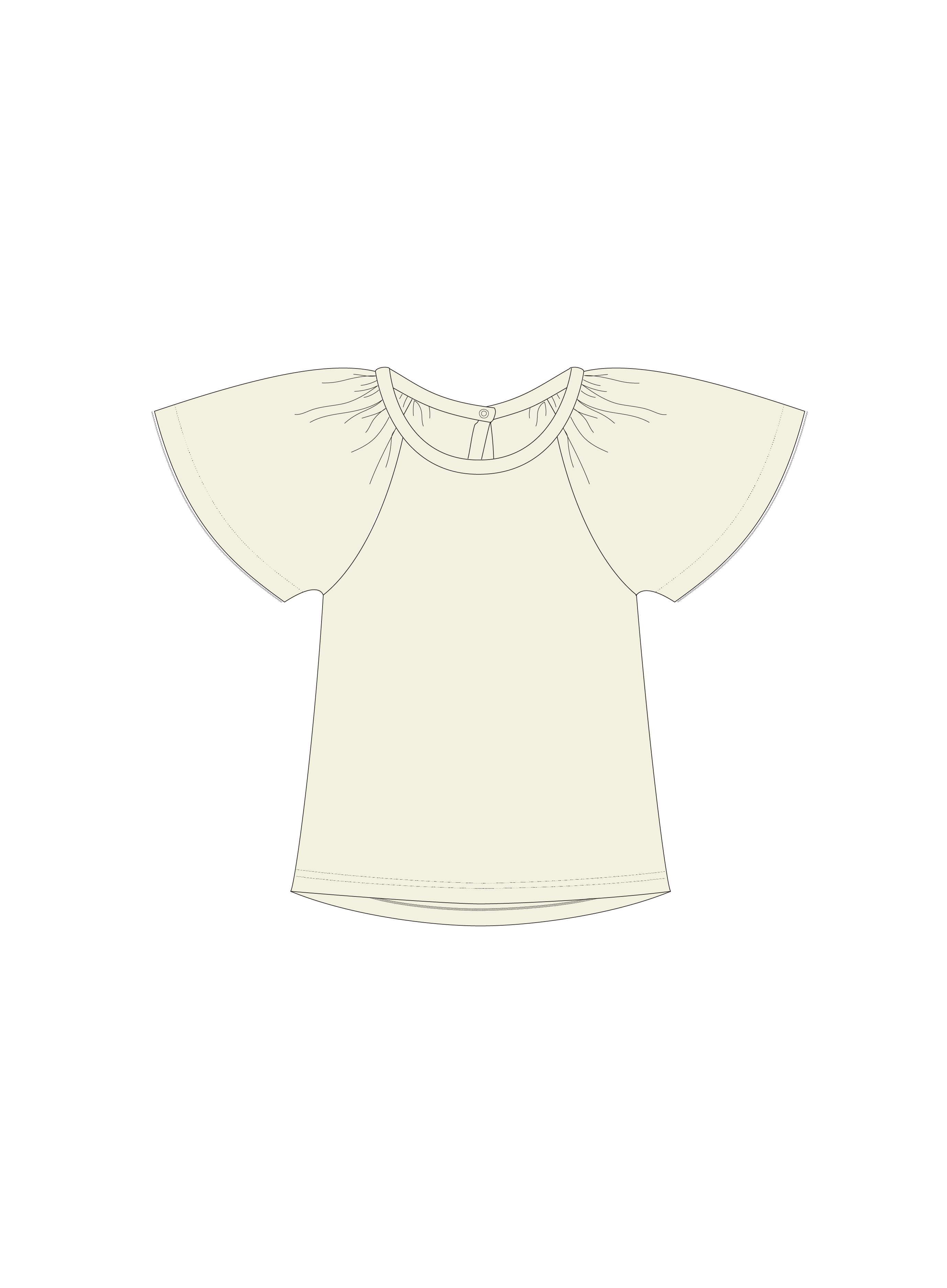 Nature Baby Faye Tee in Natural with Blue