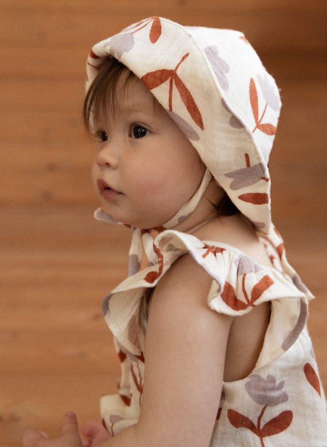 Nature Baby Muslin Sunhat in Fleurette Print