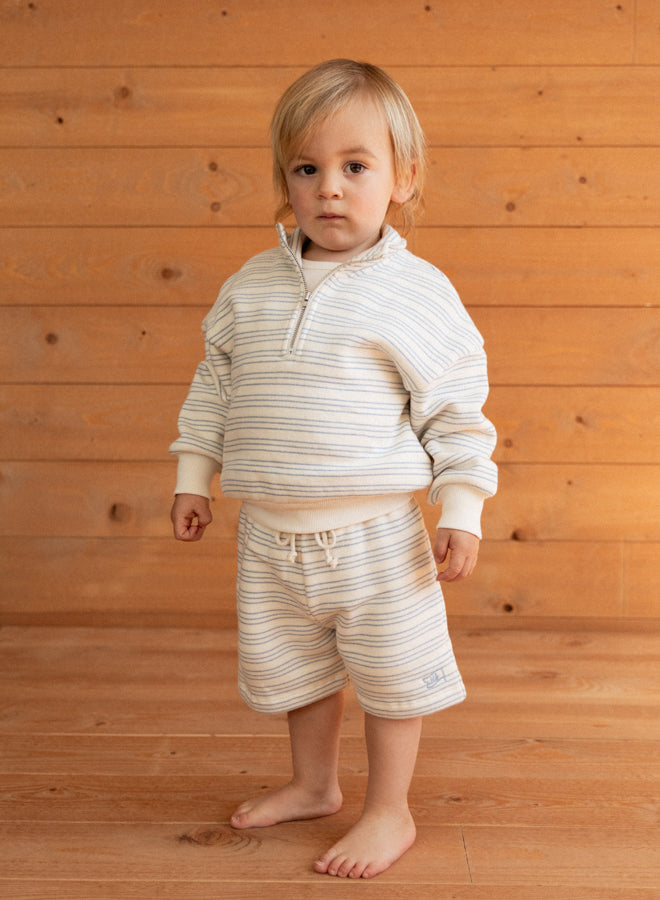 Nature Baby Camper Sweatshirt in Stripe Trio
