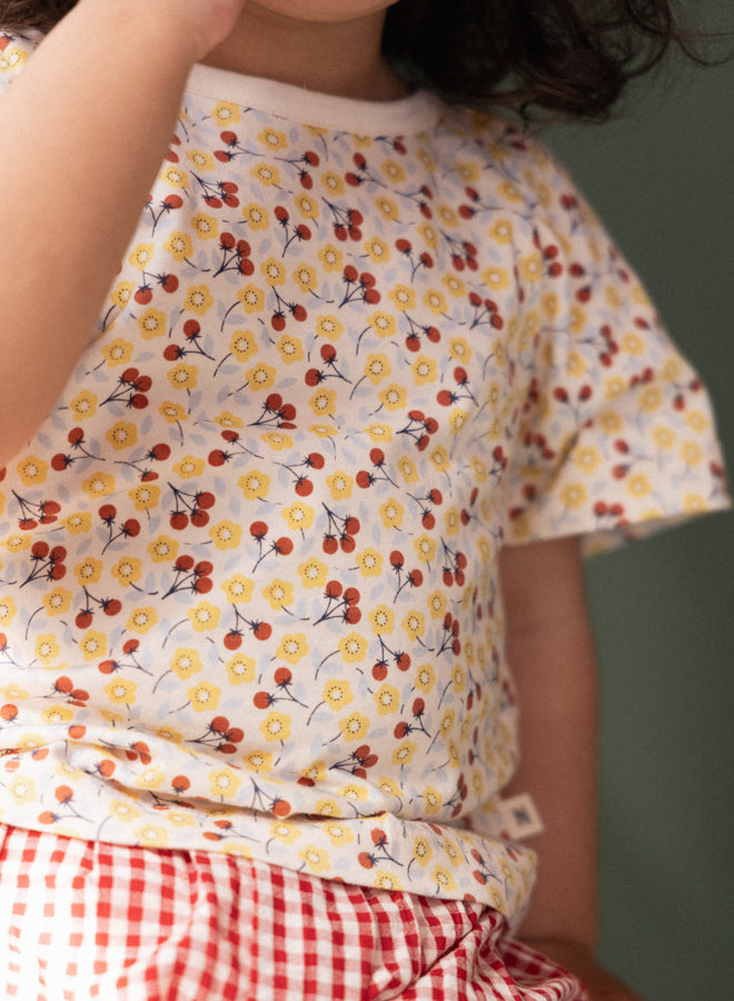 Nature Baby Faye Tee in Kitchen Garden Print