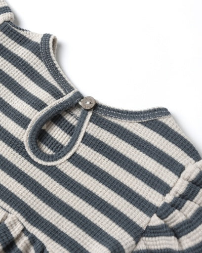 Quincy Mae Darla Dress || Ocean Stripe in NATURAL