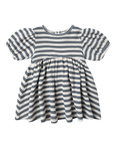 Quincy Mae Darla Dress || Ocean Stripe in NATURAL