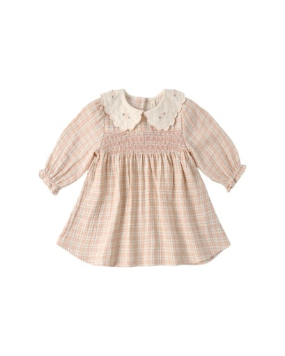 Quincy Mae Callie Dress Pink Plaid in PINK