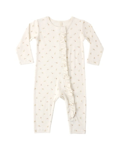 Quincy Mae Ruffle Jumpsuit Petit Fleur in IVORY