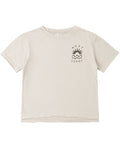 Raw Edge Tee West Coast in PEBBLE