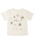 Raw Edge Tee Of The Sea in NATURAL