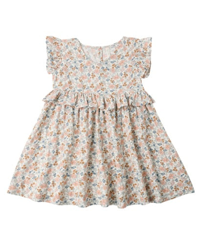 Rylee + Cru Brielle Dress Flower Field in IVORY