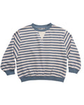 Rylee + Cru Oversized Crew Marine Stripe in MARINE