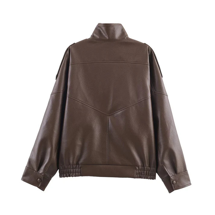 Smaibulum - Faux Leather Coat