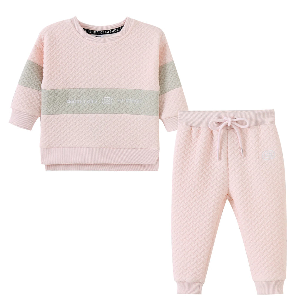 Cracked Soda - Bella Detailed Crew Pant Set