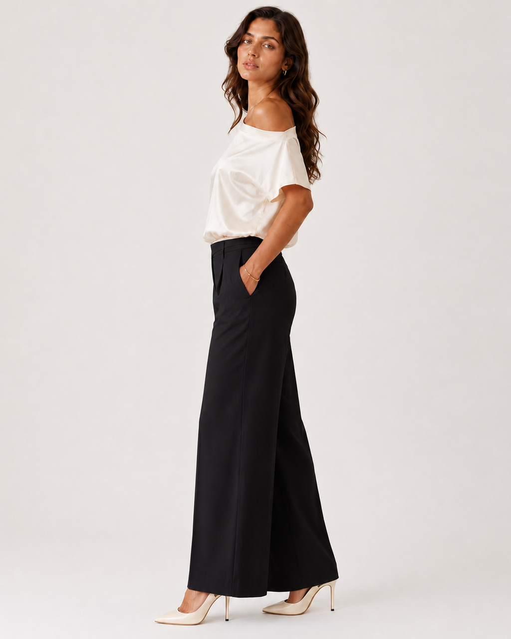 Fria - Satin Asymmetric Top