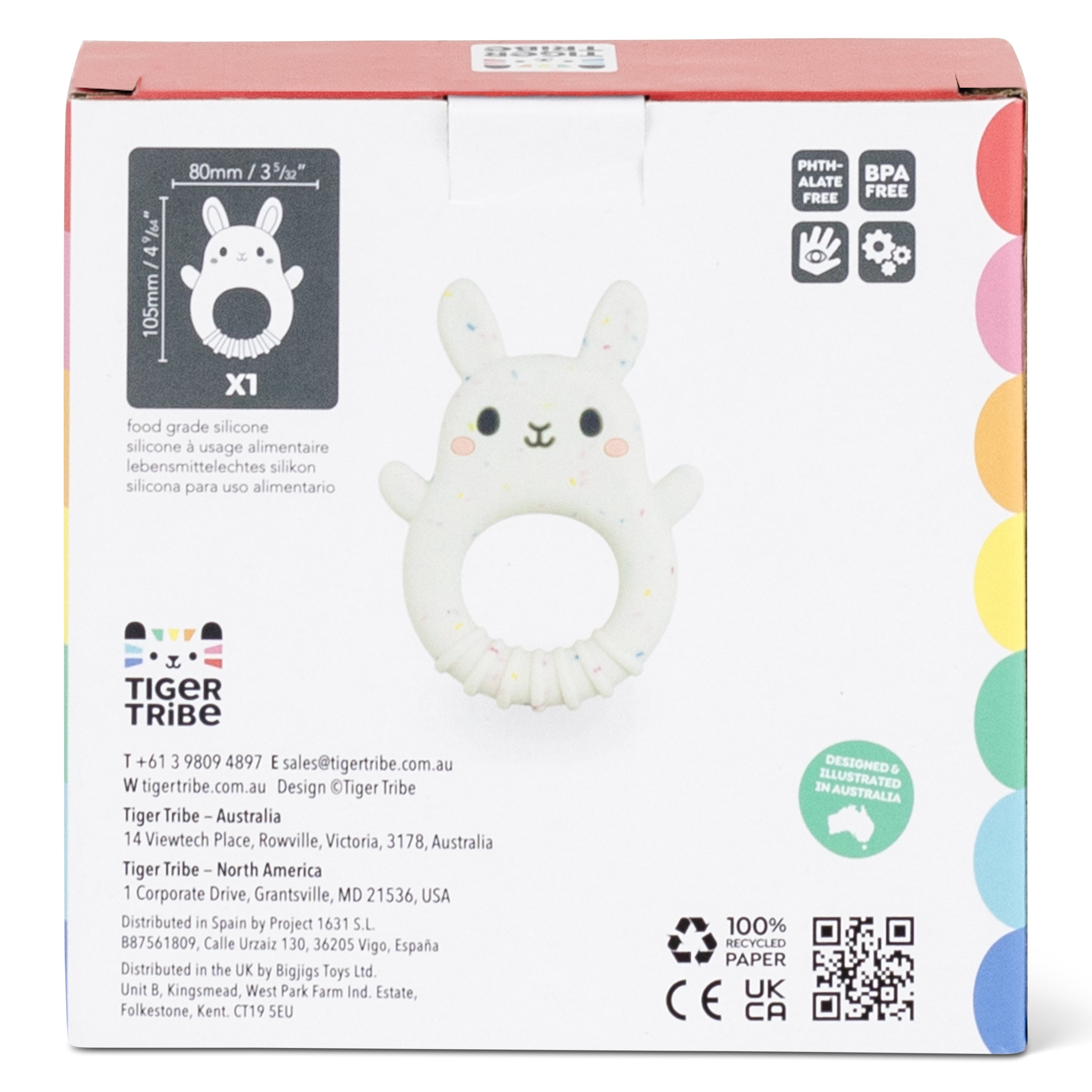 Tiger Tribe Silicone Teether - Bunny in Single