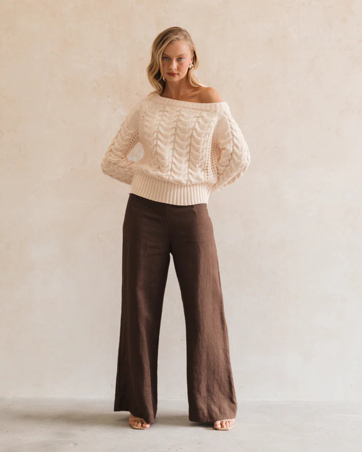 White Closet - One Shoulder Knit Jumper
