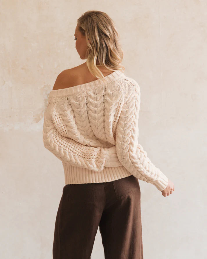 White Closet - One Shoulder Knit Jumper