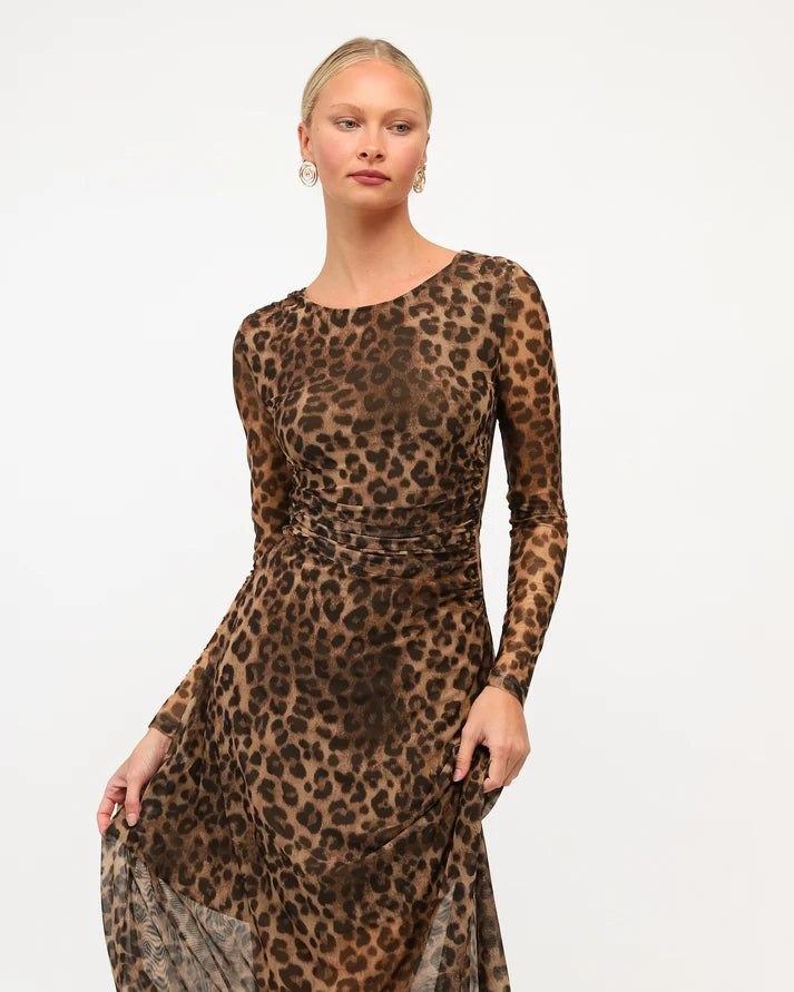 White Closet - Night Leopard Mesh Dress
