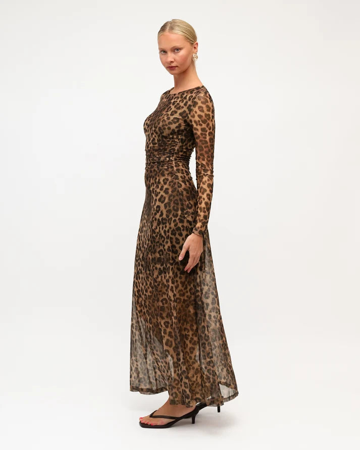 White Closet - Night Leopard Mesh Dress