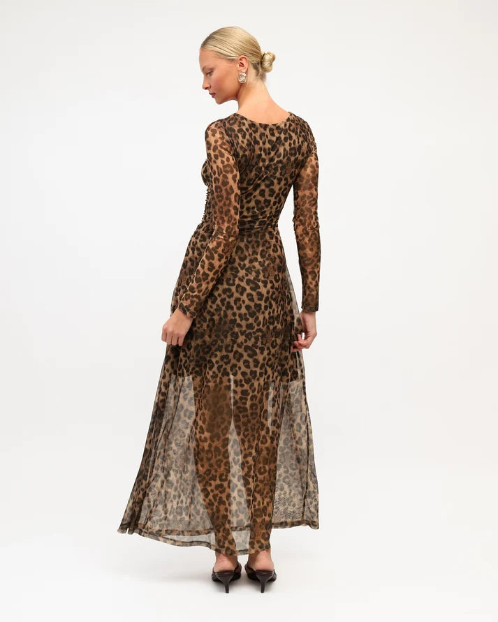 White Closet - Night Leopard Mesh Dress