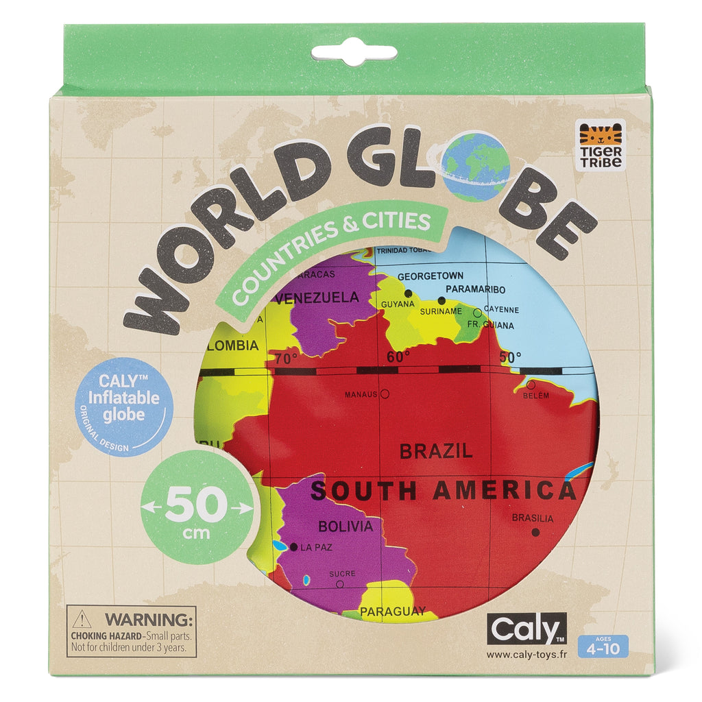 Tiger Tribe World Globe - Countries & Cities - 50cm in Single