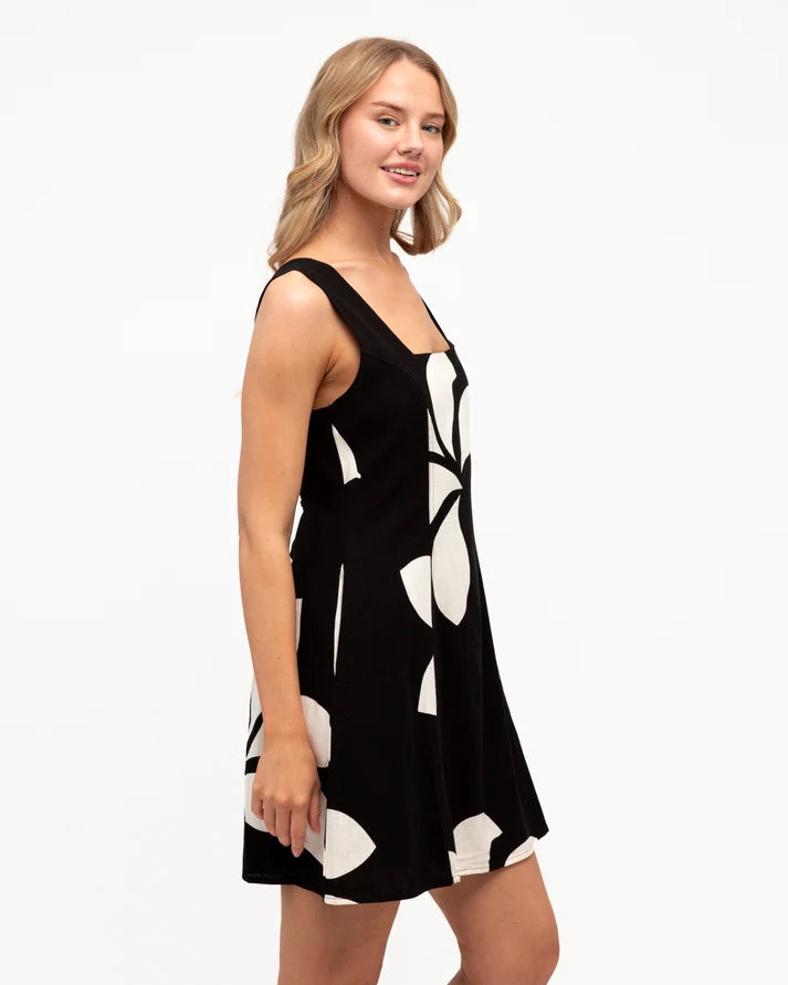 Ebby and I - NOIR BLOOM SWING DRESS THICK STRAP
