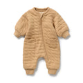 Wilson And Frenchy Honey Fawn Organic Quilted Growsuit