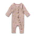 Wilson And Frenchy Mini Mando Organic Waffle Ruffle Zipsuit