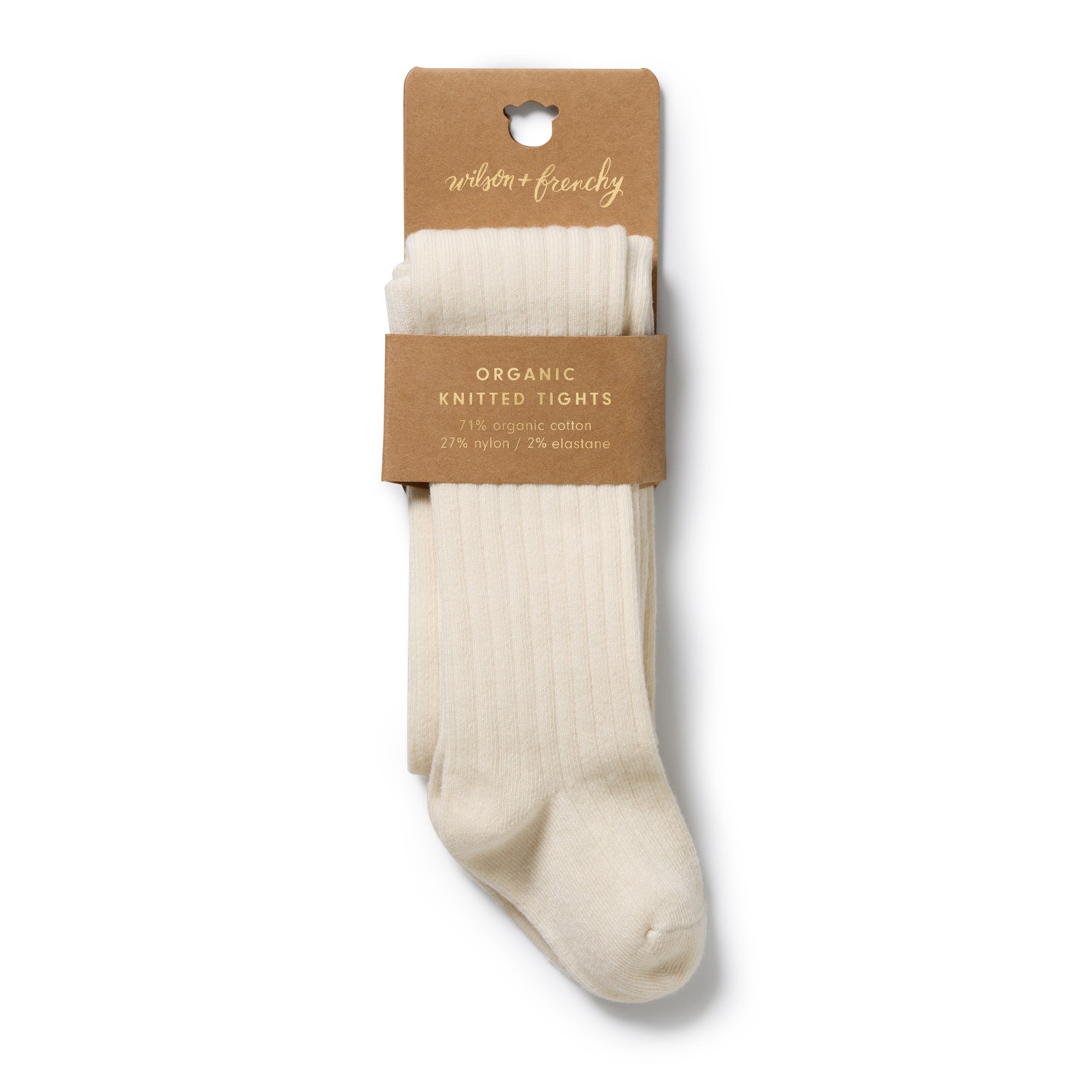 Wilson And Frenchy Buttermilk Organic Ribbed Tights