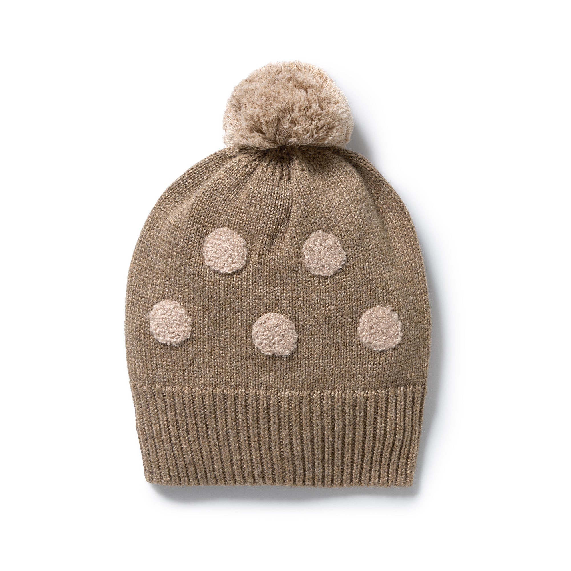 Wilson And Frenchy Chestnut Organic Knitted Bauble Hat