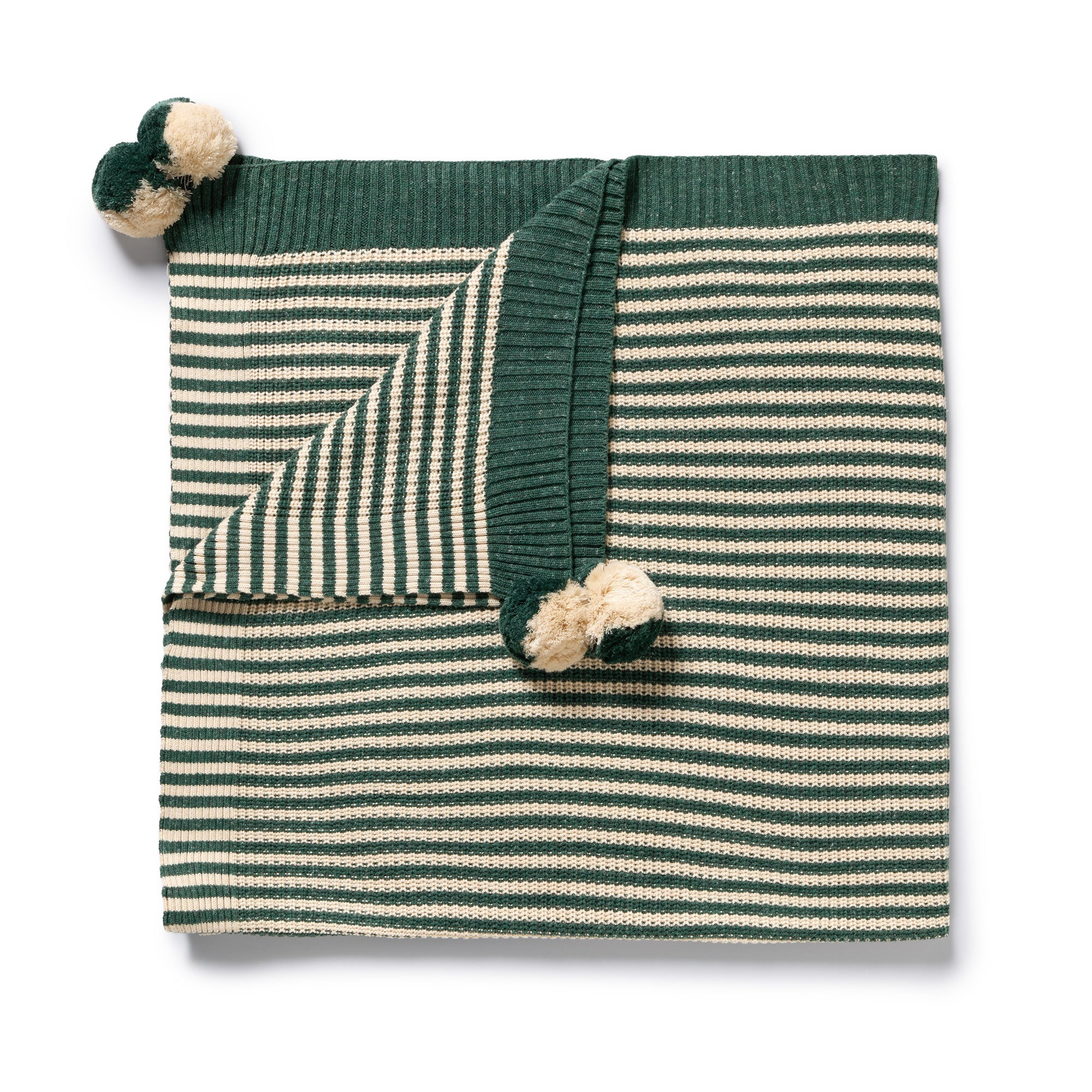 Wilson And Frenchy Clover Stripe Organic Knitted Stripe Blanket