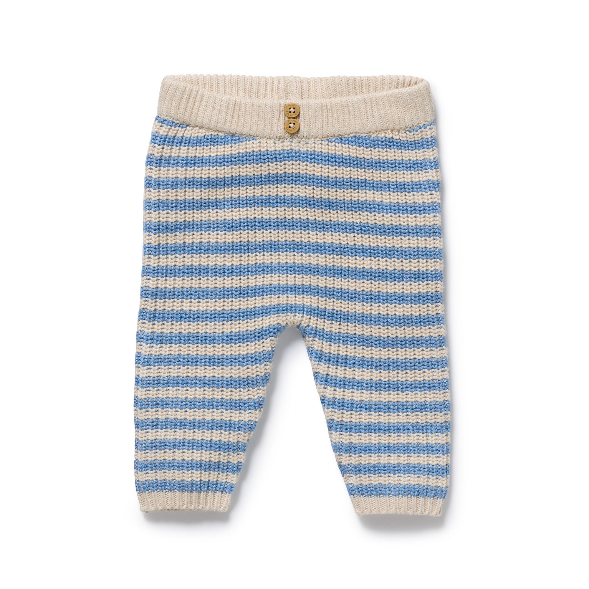 Wilson And Frenchy Frosted Blue Organic Knitted Stripe Legging