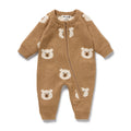 Wilson And Frenchy Beary Cute Organic Knitted Jacquard Growsuit