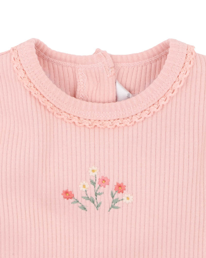 Bébé by Minihaha Emmy Ls Bodysuit in PINK