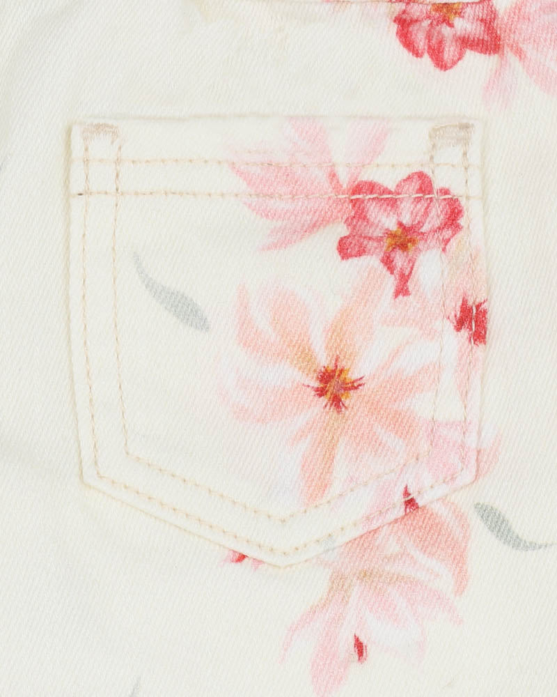 Bébé by Minihaha Emmy Petal Overalls in CREAM