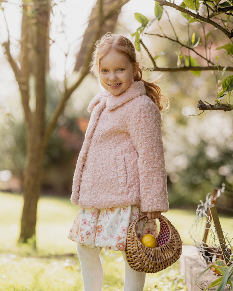 Bébé by Minihaha Emmy Sherpa Jacket 3-7 Yrs in PINK