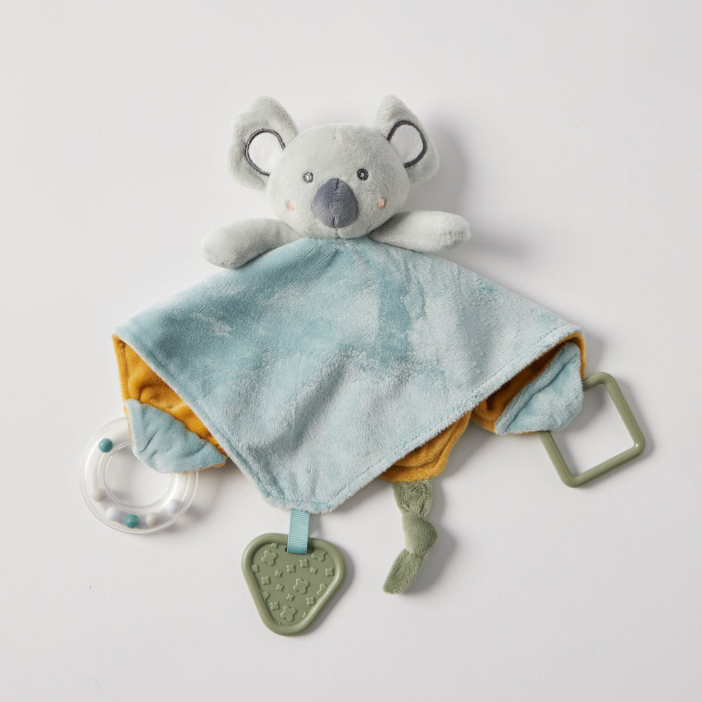 Jiggle & Giggle Hugglies Koala Rattle Comforter in Blue/Grey